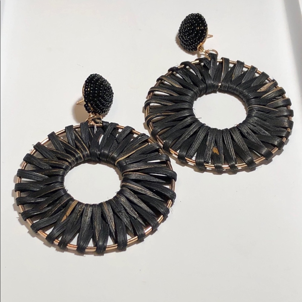 Bamboo & beaded Hoop